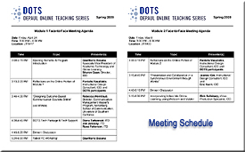 Detailed Meeting Schedule - DOTS Spring 2009